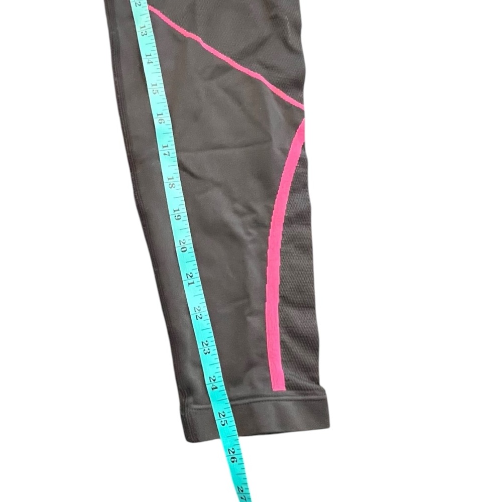 Livi Women's Seamless 7/8 High Rise Leggings 14/16 Sporty Gym Active Black‎ Pink - Picture 8 of 12